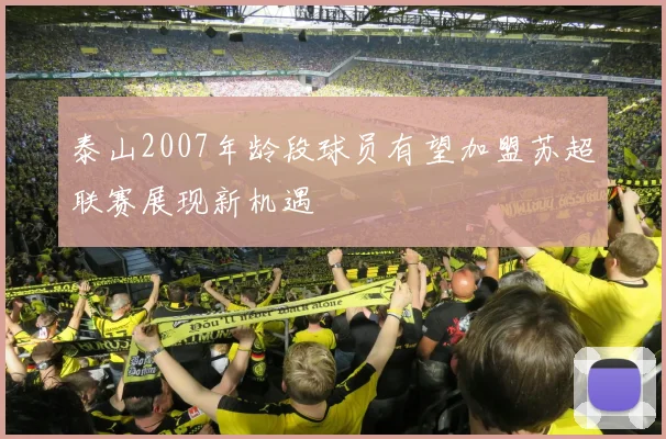 泰山2007年龄段球员有望加盟苏超联赛展现新机遇